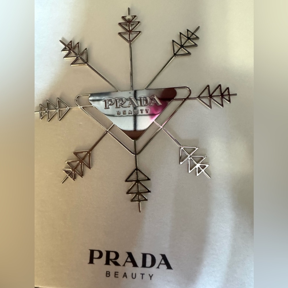 Prada Beauty Silver Snowflake Ornament NIP
